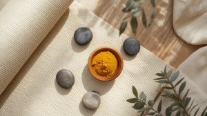 Holistic Wellness Blog image featuring Ayurveda and yoga practices